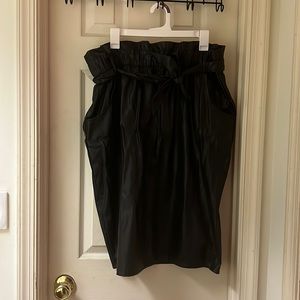Pleather skirt with tie black used once size 20 or XXL time and tru brand